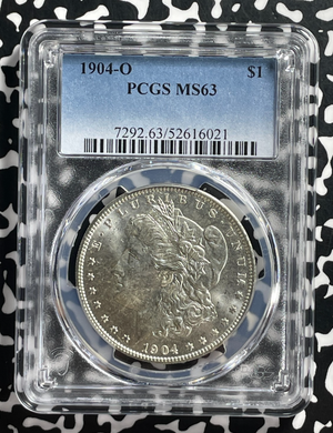 1904-O U.S. $1 Morgan Dollar PCGS MS63 Lot#G383 Silver! Choice UNC!