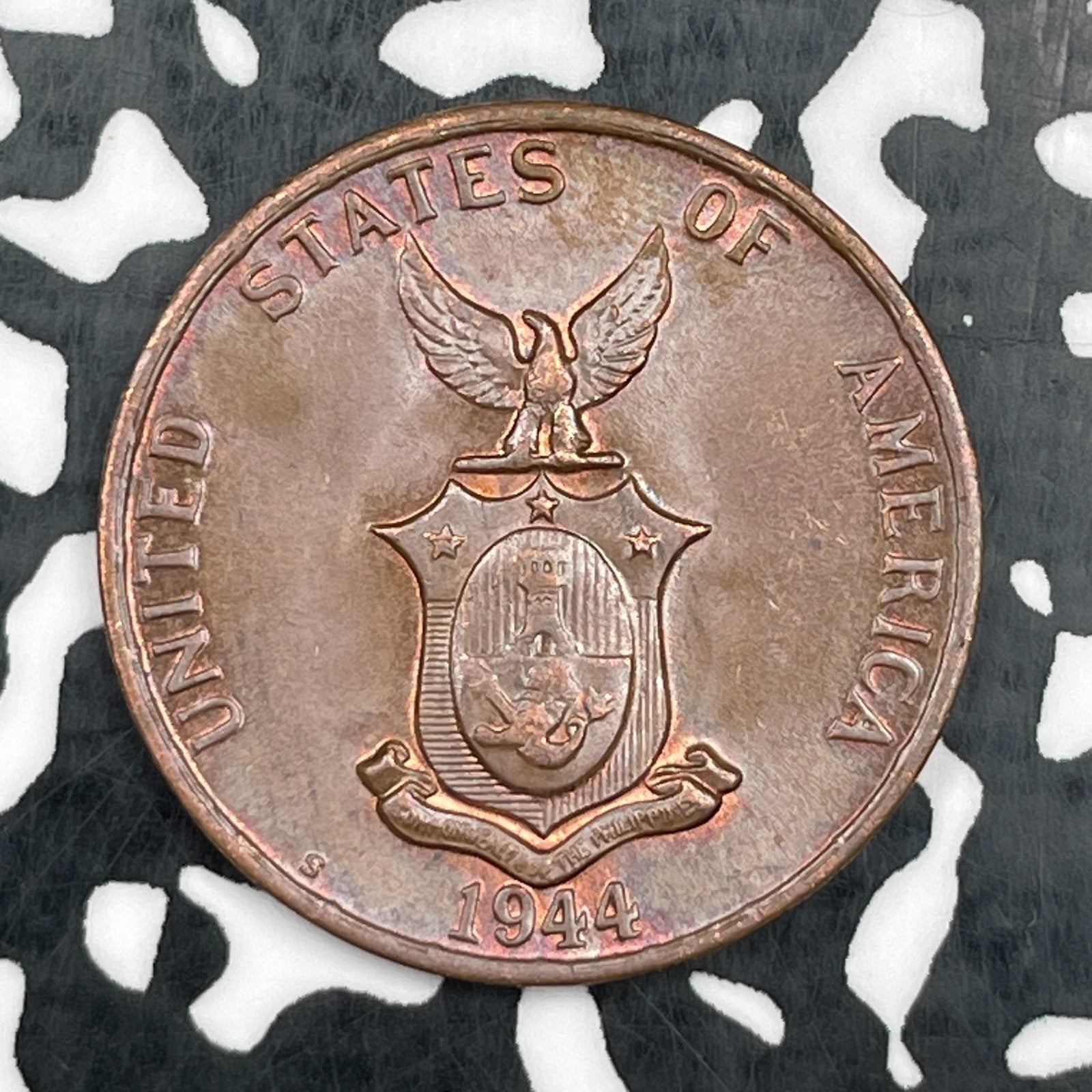 1944-S U.S. Philippines 1 Centavo Lot#N2763 High Grade! Beautiful!