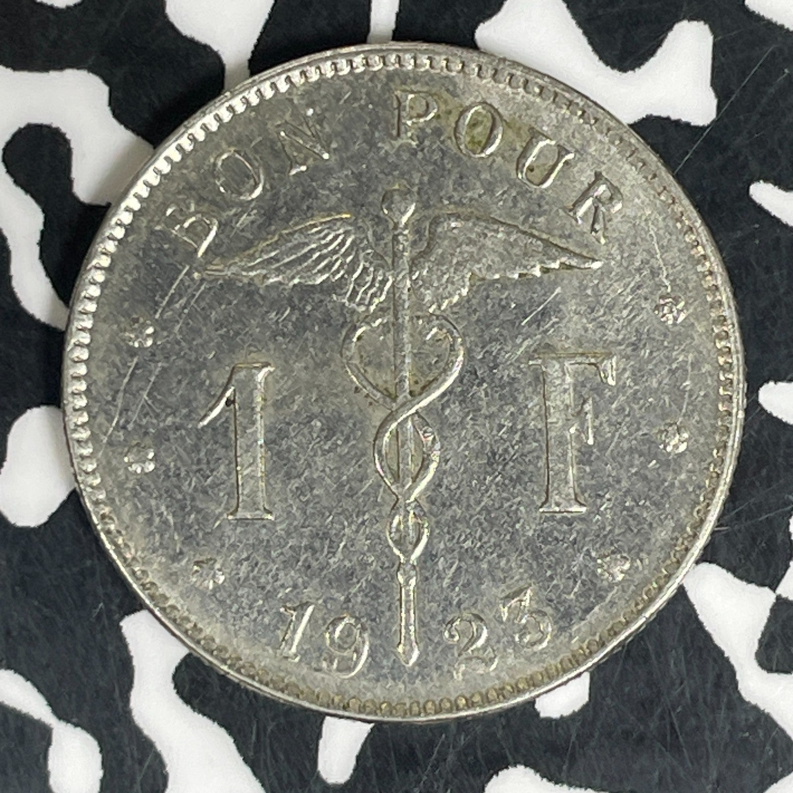 1923 Belgium 1 Franc Lot#C6021 High Grade! Beautiful!