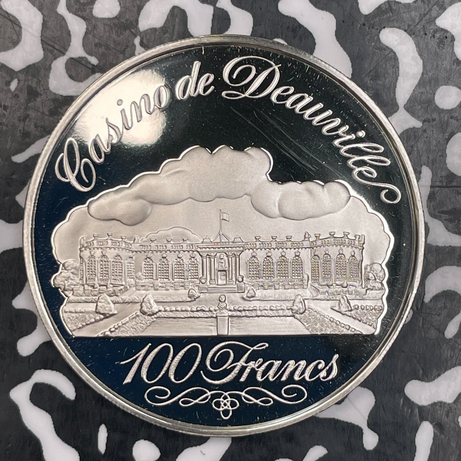 Undated France Deauville Casino 100 Francs Token Lot#N0233 Silver! High Grade!