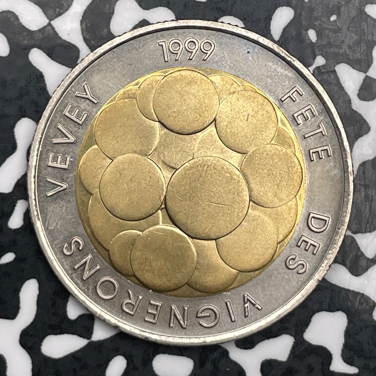 1999-B Switzerland 5 Francs Lot#F6563 High Grade! Beautiful! Wine Festival