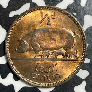 1966 Ireland 1/2 Penny Half Penny Lot#T2931 High Grade! Beautiful!