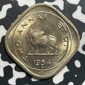 1954(B) India 2 Annas Lot#T1475 High Grade! Beautiful!