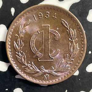 1934 Mexico 1 Centavo Lot#E9845 High Grade! Beautiful!