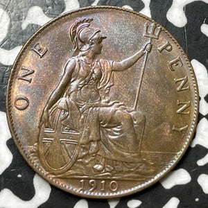 1910 Great Britain 1 Penny Lot#D9855 High Grade! Beautiful!