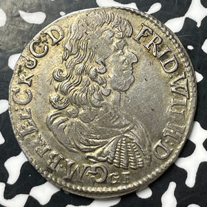 1674-GF Germany Brandenburg-Prussia 1/3 Thaler Lot#JM8371 Silver! Nice! KM#378