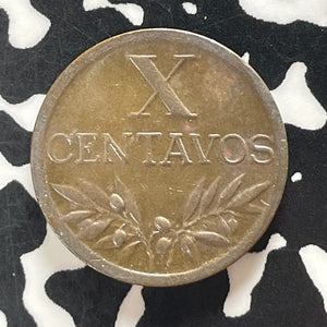 1944 Portugal 10 Centavos Lot#T5728 High Grade! Beautiful!