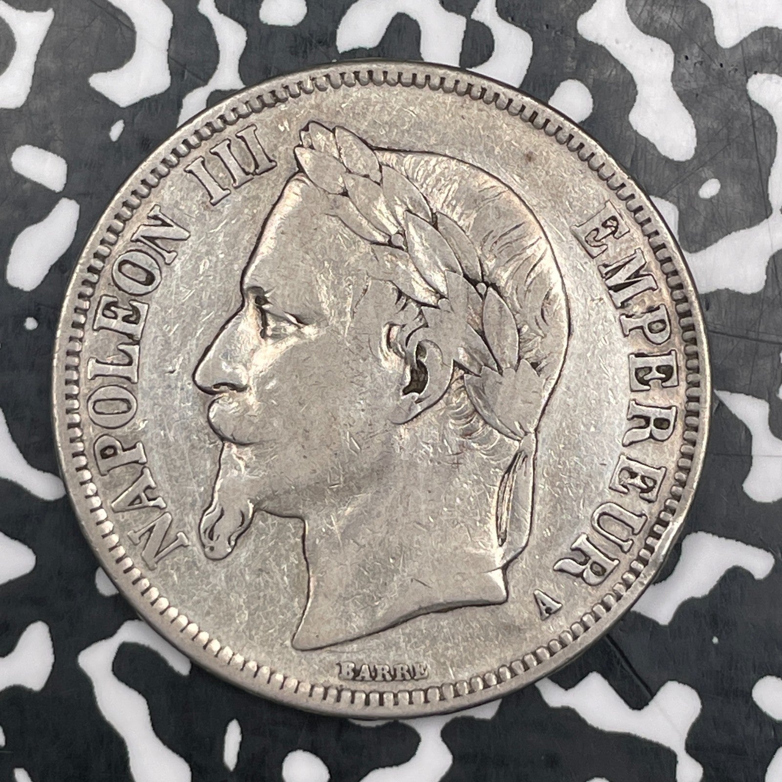 1867-A France 5 Francs Lot#JM2076 Large Silver!