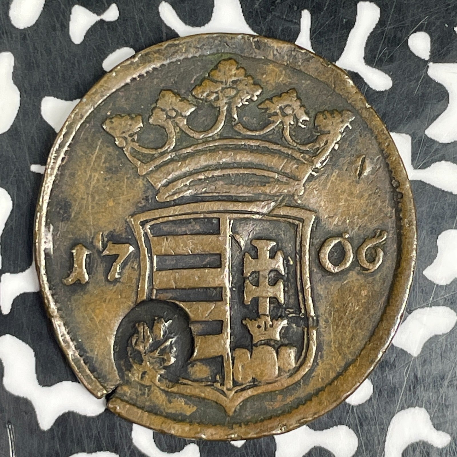 1706 Hungary 10 Poltura Rebellion Issue With Madonna Countermark Lot#JM0623