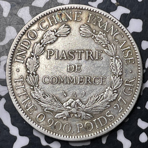 1902-A French Indo-China 1 Piastre Lot#MK159 Large Silver!