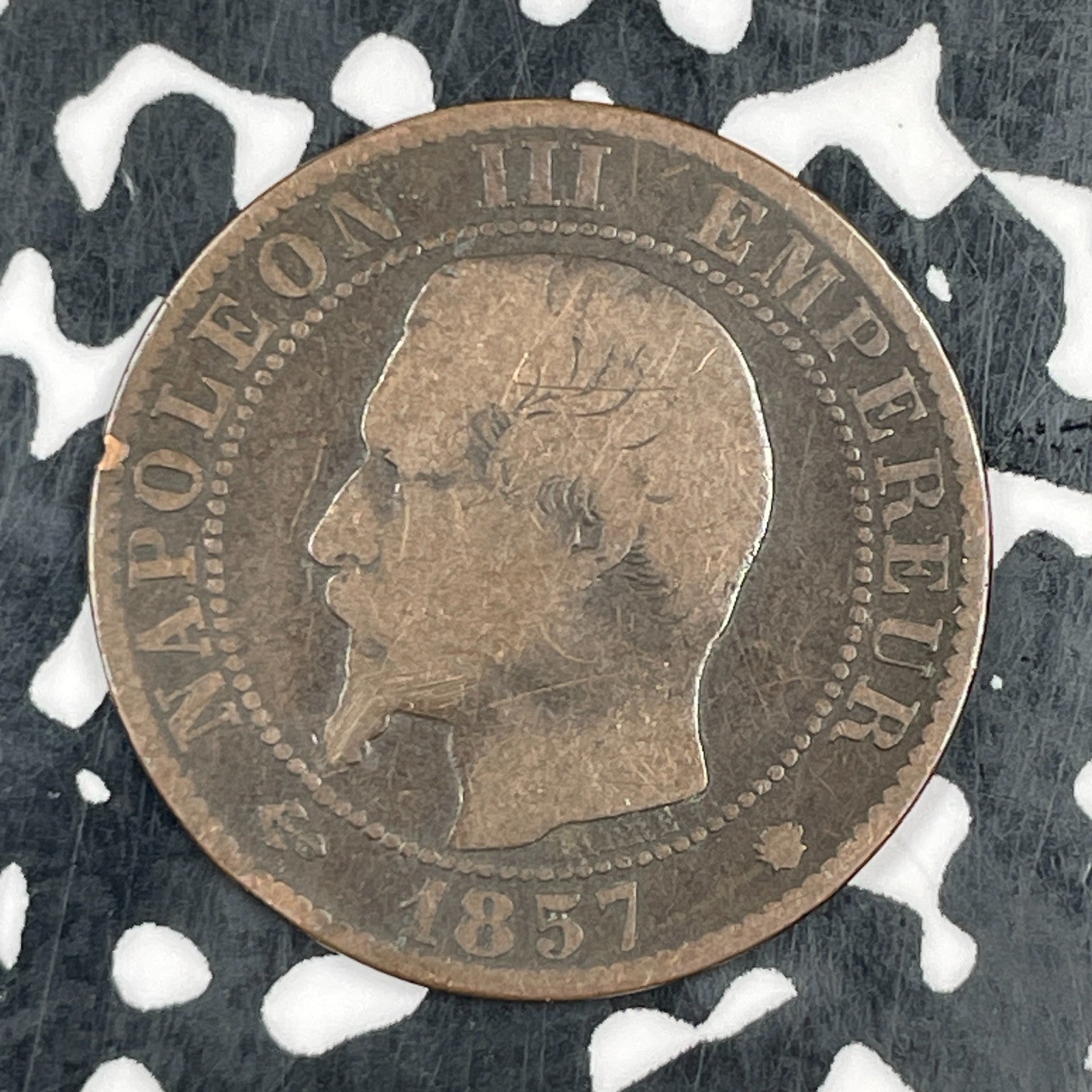 1857-MA France 5 Centimes Lot#F7500 Better Date