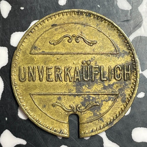 Undated Germany Ruhr Unverkauflich Gas Token Lot#T2535