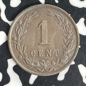 1884 Netherlands 1 Cent Lot#T8245 High Grade! Beautiful!