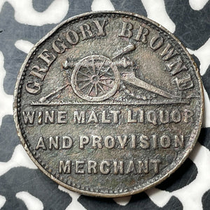 Undated Great Britain Gregory Browne Wine Merchant Token Lot#E9540