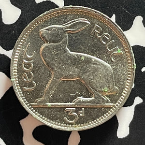 1940 Ireland 3 Pence Threepence Lot#T4749 High Grade! Beautiful!