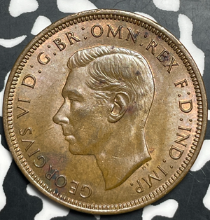 1942 Great Britain 1/2 Penny Half Penny Lot#T9051 High Grade! Beautiful!