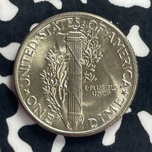 1945 U.S. Mercury Dime Lot#T9258 Silver! High Grade! Beautiful!