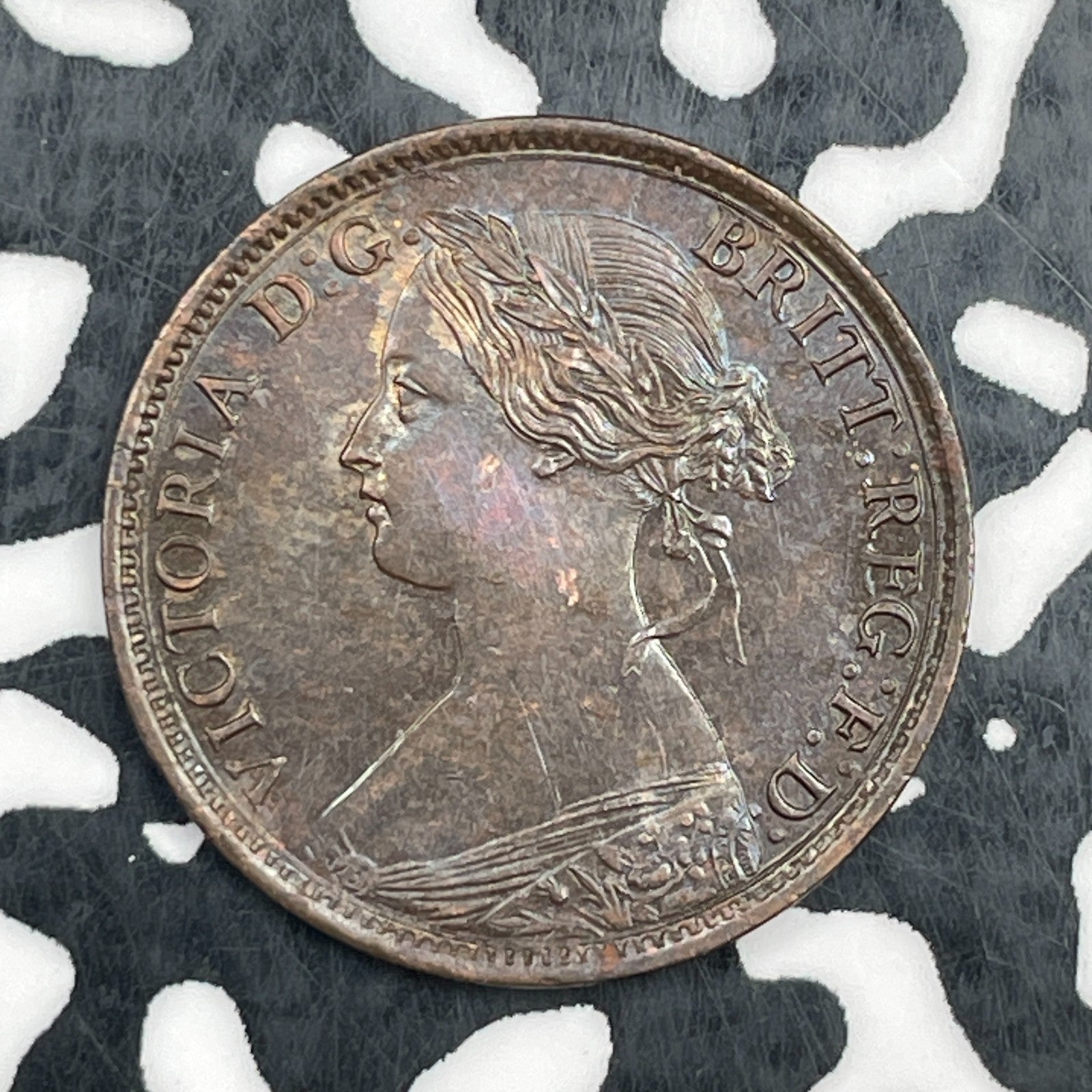 1861 Great Britain Victoria Farthing Lot#JM1709 High Grade! Beautiful!