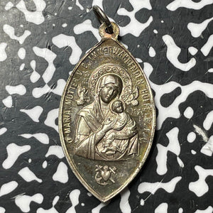 U/D Germany St. Barbara & St. Mary Religious Medal Lot#JM7706 Silver! 41x22mm