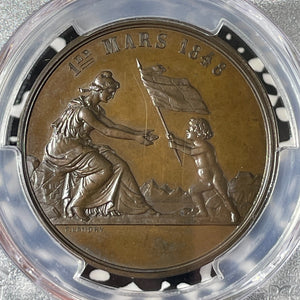 1863 Switzerland Chaux De Fonds Shooting Festival Medal PCGS SP65 Lot#G239