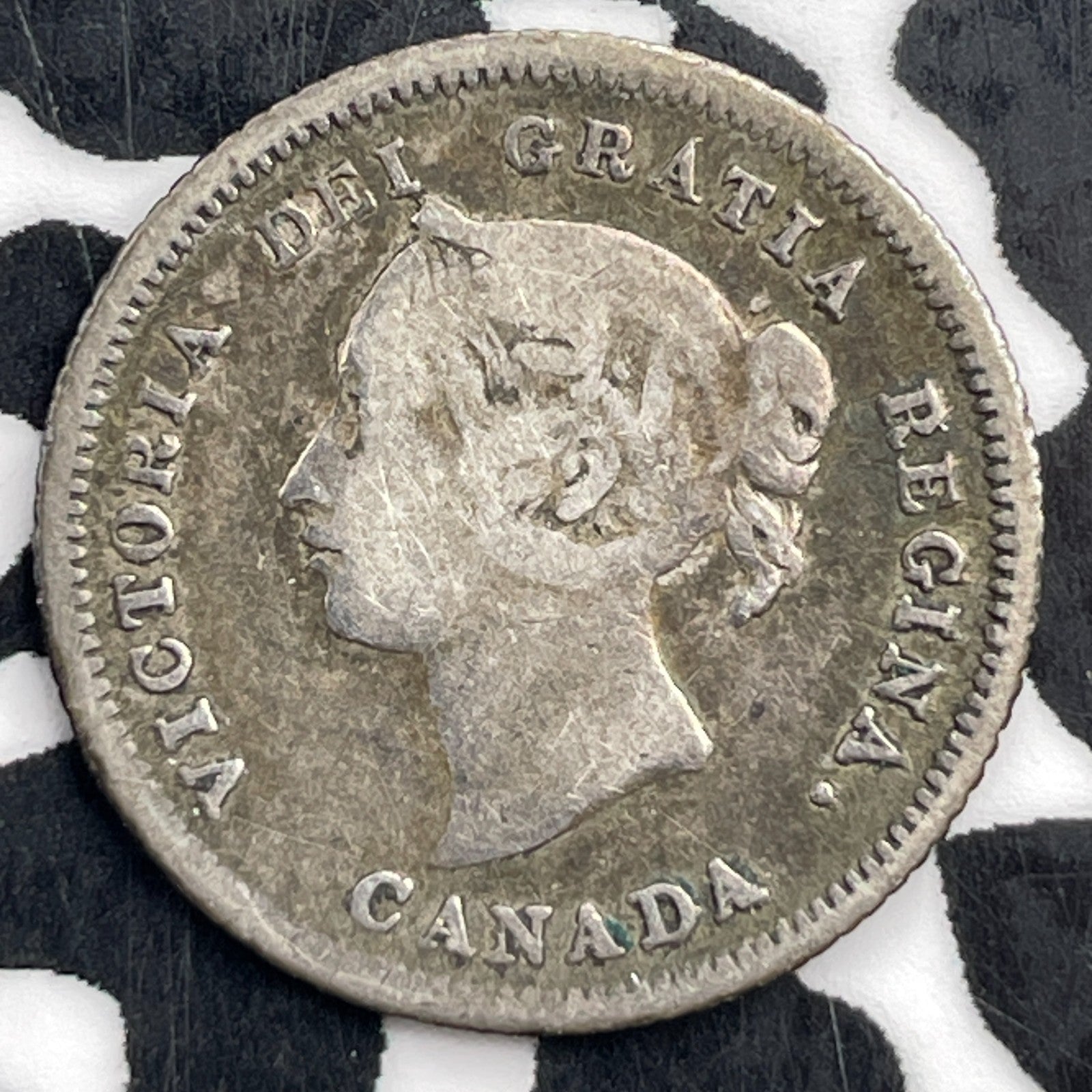 1880-H Canada 5 Cents Lot#F2838 Silver!
