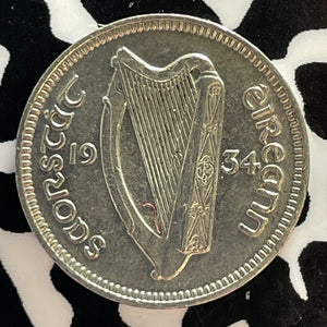 1934 Ireland 3 Pence Threepence Lot#T3084 High Grade! Beautiful!