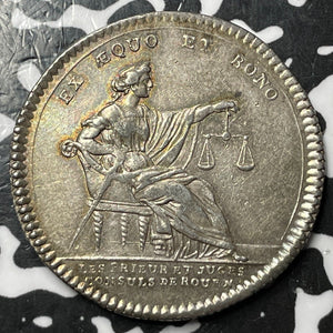 U/D France Louis XVI 'Out Of Fairness & Goodness' Jeton Lot#JM6848 Silver! 31mm