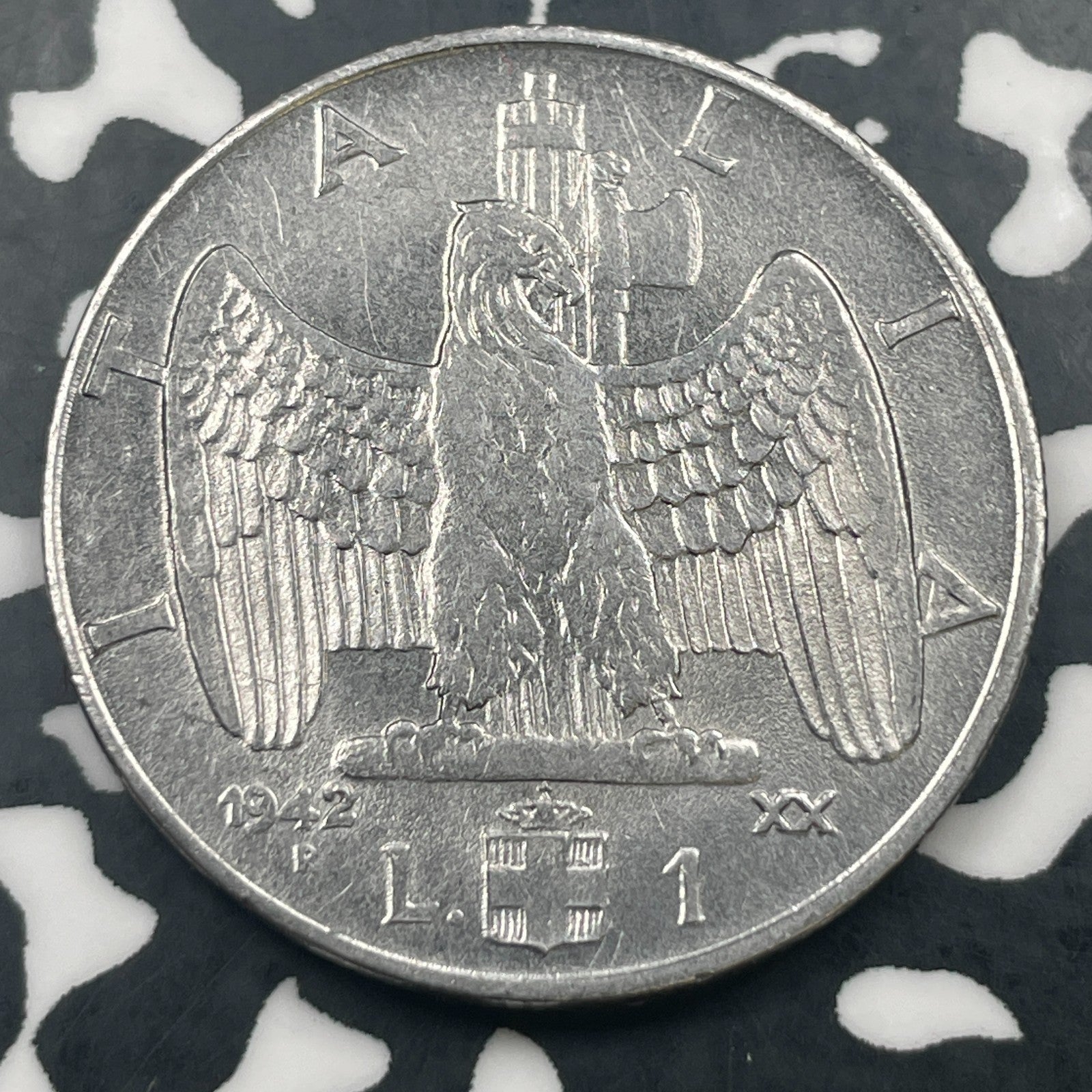 1942-R Italy 1 Lira Lot#N3799 High Grade! Beautiful!