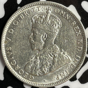 1917 Australia 1 Shilling Lot#E0594 Silver! Nice Detail, Old Cleaning