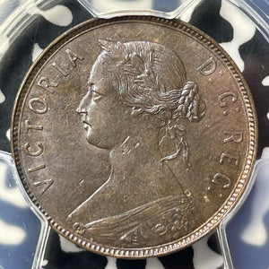 1880 Newfoundland Large Cent PCGS MS62BN Lot#G9267 Key Date! Round & Low '0'