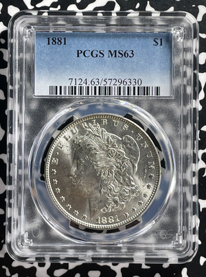 1881 U.S. $1 Morgan Dollar PCGS MS63 Lot#G550 Silver! Choice UNC!