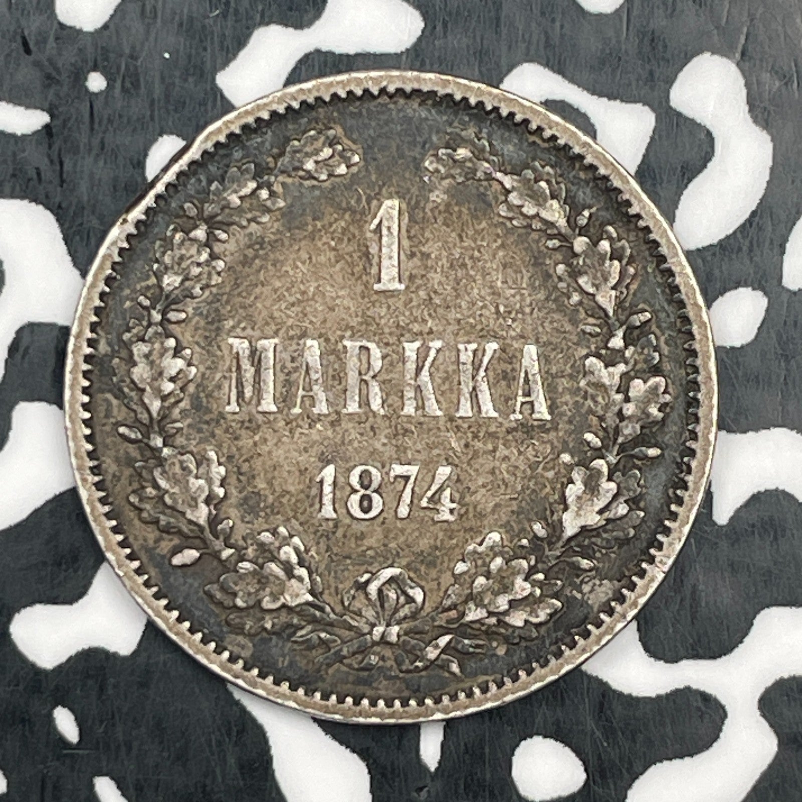 1874 Finland 1 Markka Lot#N0822 Silver!