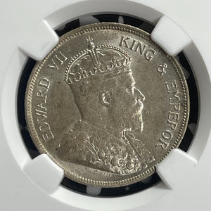 1908 Straits Settlements 50 Cents NGC MS62 Lot#G837 Silver! Nice UNC!