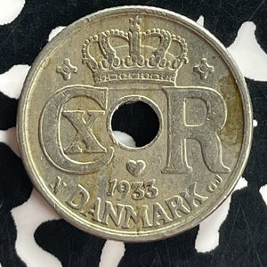1933 Denmark 10 Ore Lot#T7531
