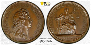 1662 France Louis XIV Duke Of Lorraine Medal PCGS SP63BN Lot#G6965 Divo-63