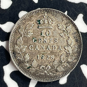 1928 Canada 10 Cents Lot#T7006 Silver! Nice!