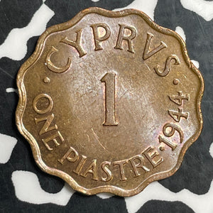1944 Cyprus 1 Piastre Lot#T2946 High Grade! Beautiful!