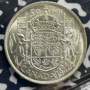 1942 Canada 50 Cents ICCS MS63 Lot#OV1607 Silver! Choice UNC!