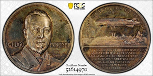 1924 Germany LZ-126 Zeppelin Medal PCGS MS63 Lot#G1010 Silver! Kaiser-449