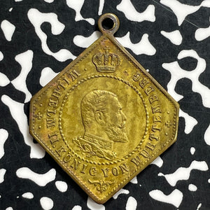 1912 Germany Kaiser Wilhelm II Klippe Medal Lot#JM9939 31x36mm