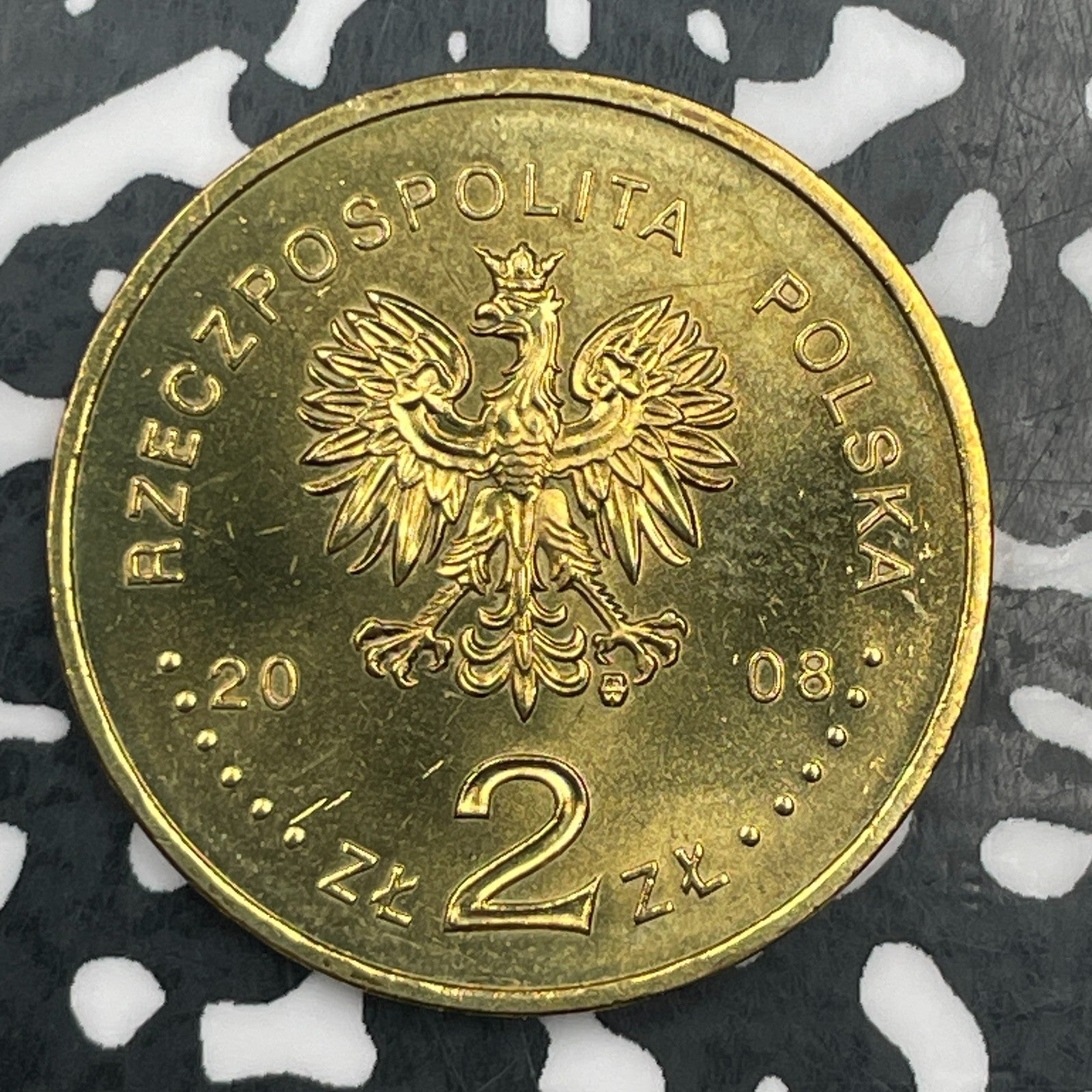 2008 Poland 2 Zlote Lot#F9002 High Grade! Beautiful! Y#633