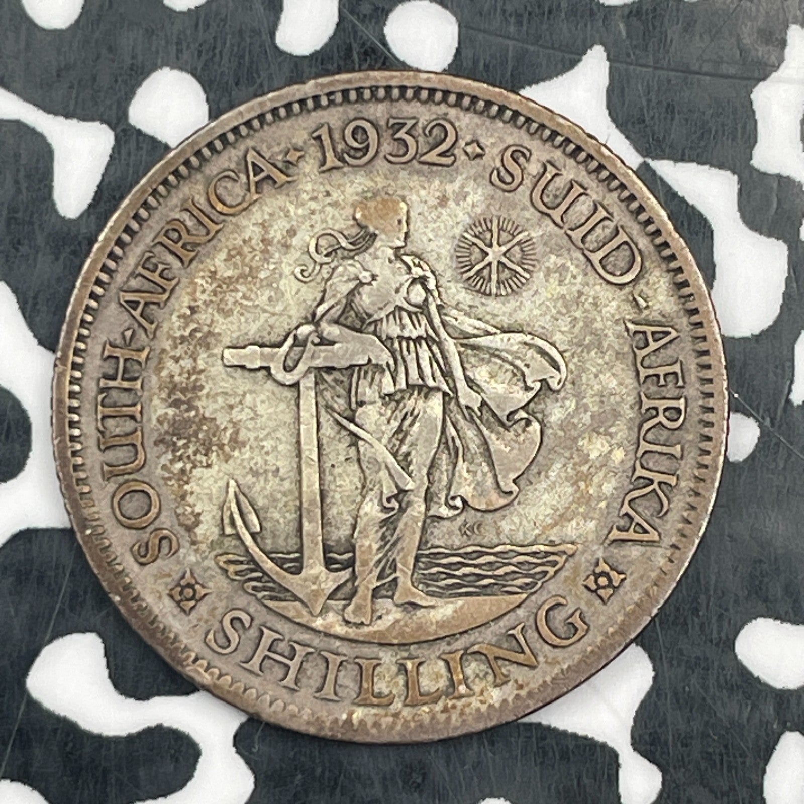 1932 South Africa 1 Shilling Lot#F9832 Silver!