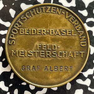 Undated Switzerland Basel Shooting Festival Award Medal Lot#JM0236 40mm