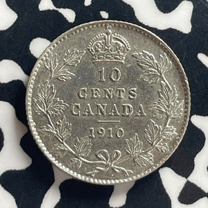 1910 Canada 10 Cents Lot#T7862 Silver! Nice!