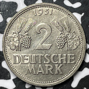 1951-G West Germany 2 Mark Lot#D7363 Nice!