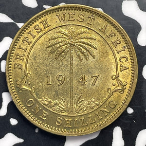 1947 British West Africa 1 Shilling Lot#C0953 High Grade! Beautiful!