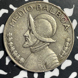 1930 Panama 1/2 Balboa Half Balboa Lot#E8019 Silver!