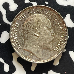 1903 India 1/4 Rupee Lot#T5711 Silver! High Grade! Beautiful!
