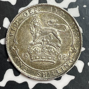 1902 Great Britain 1 Shilling Lot#T2413 Silver! Nice!