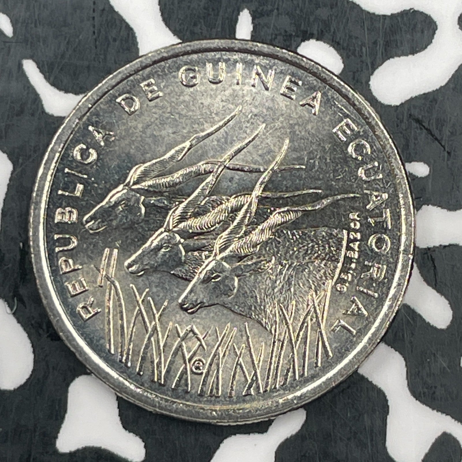 1986 Equatorial Guinea 50 Francs Lot#F8156 High Grade! Beautiful!